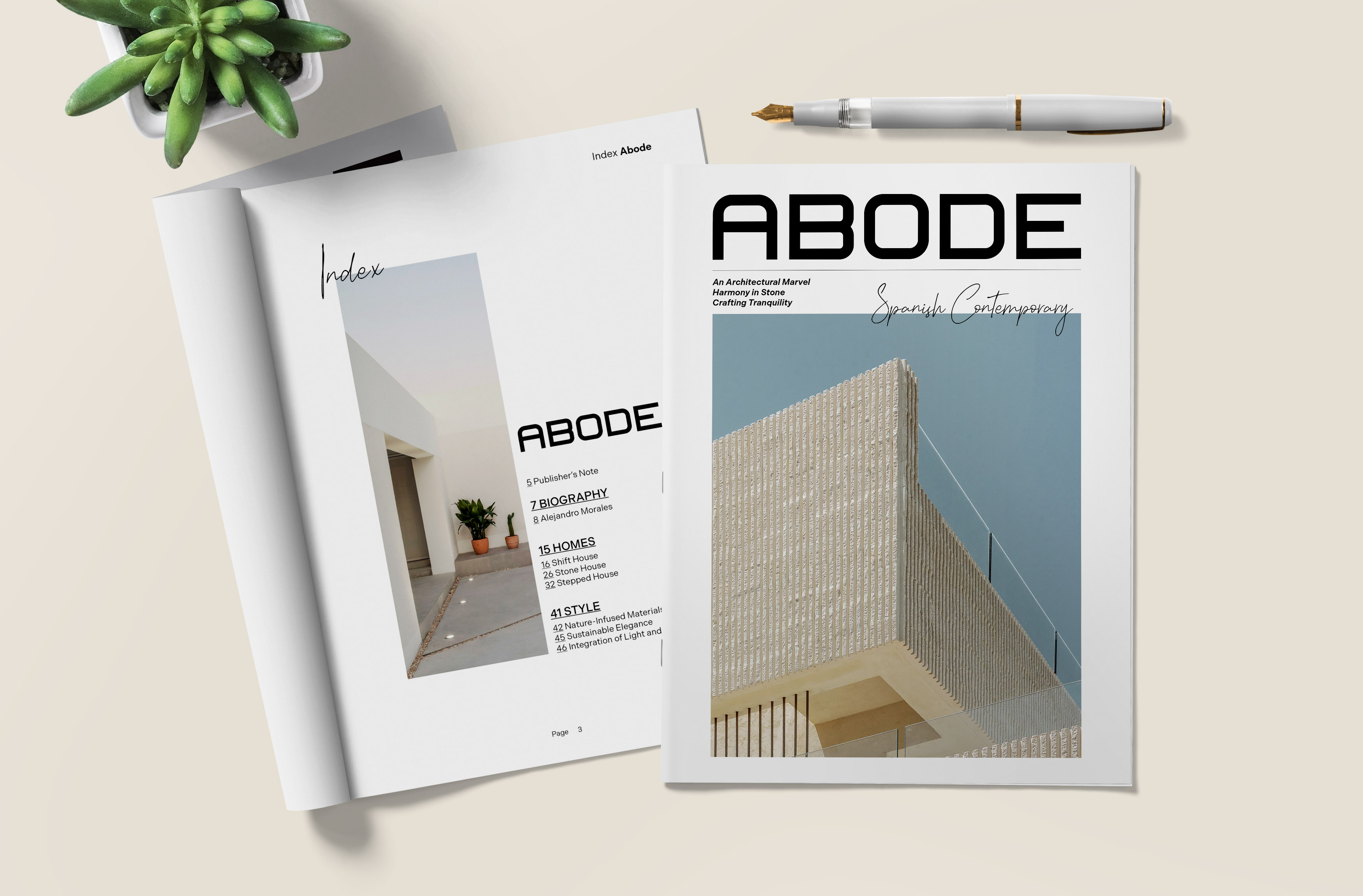 Magazine cover for Abode magazine