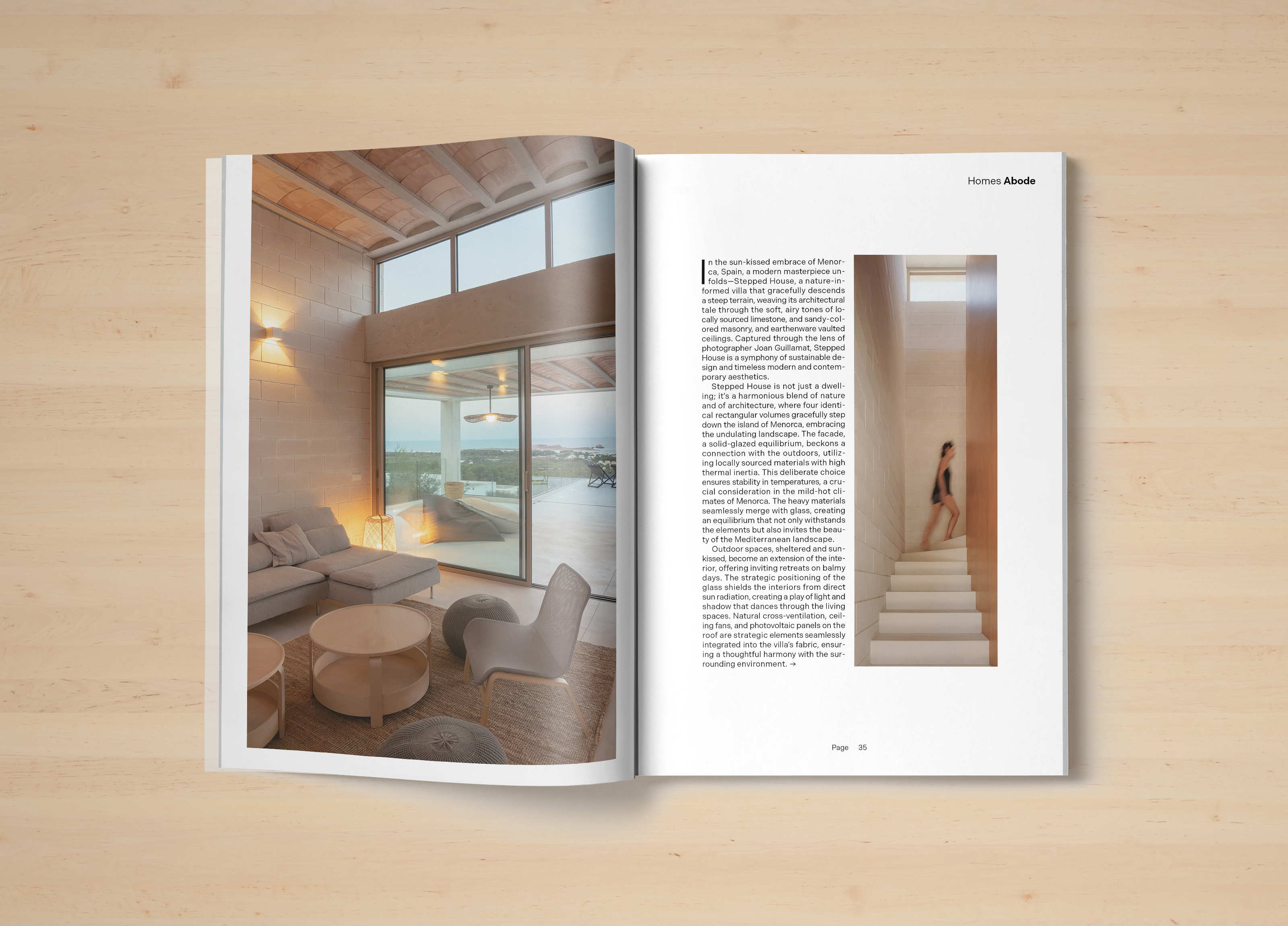 open spread example of Abode Magazine