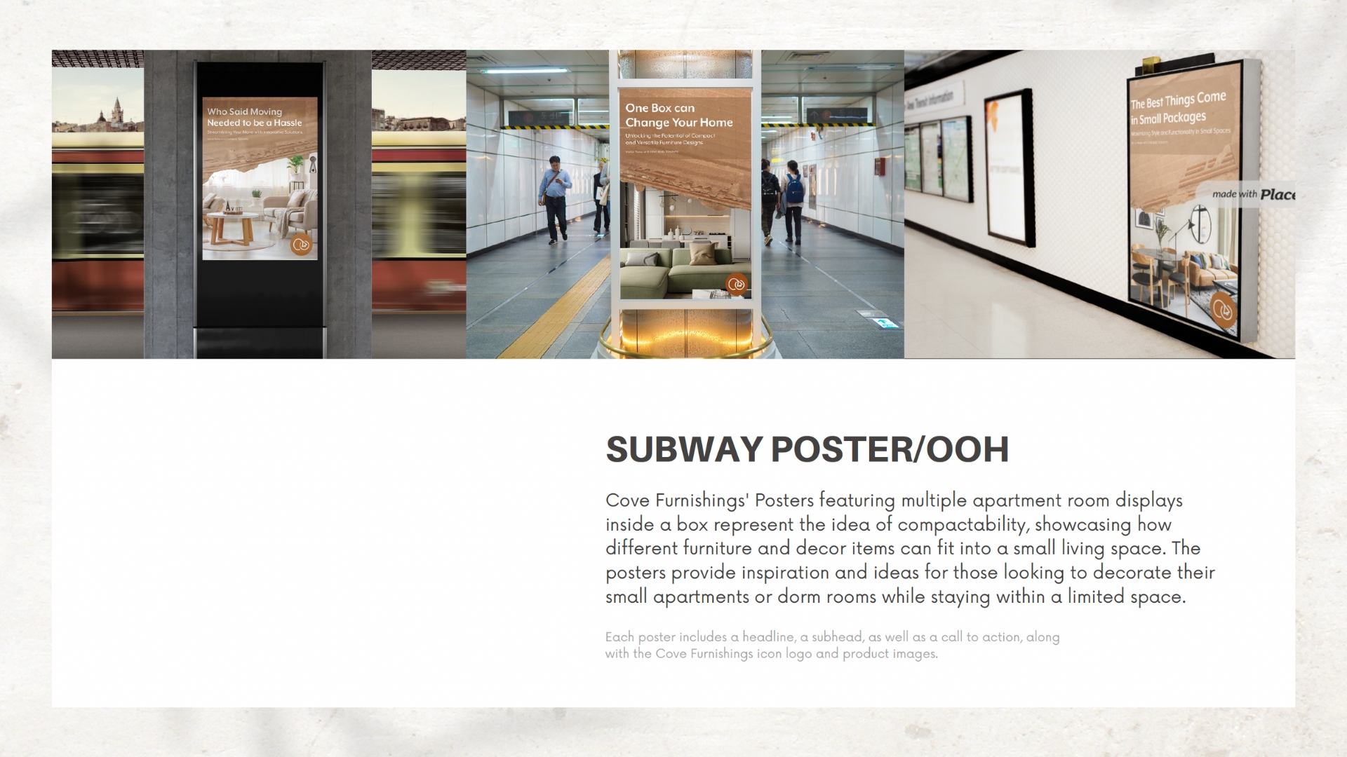 Subway posters, print form for box campaign.