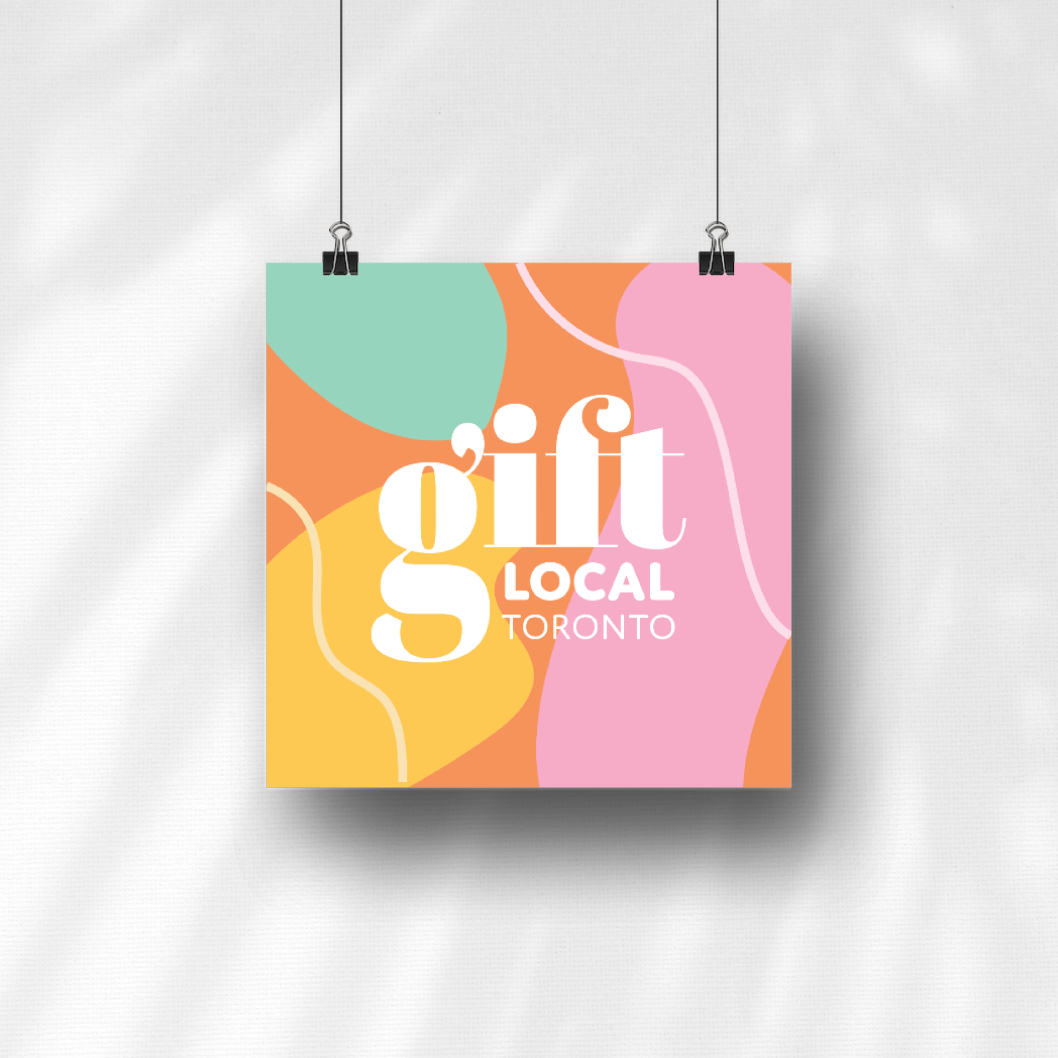Gift Local Toronto logo on drop down poster.