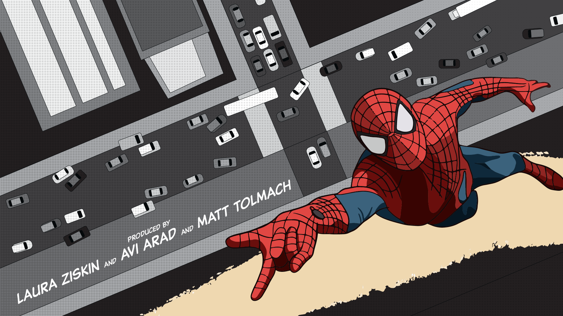 close up spider-man illustration