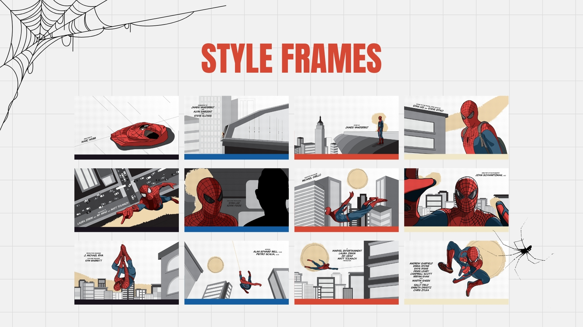 spider-man credit scene style frames